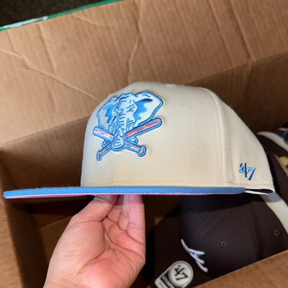 New Era Cream and Blue Baseball Cap
